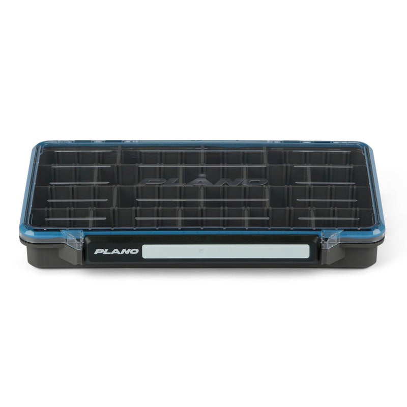 Plano StowAway 3700 Waterproof Stow Tackle Box, IPX7 Waterproof, with Rustricor, Single Latch Design, Transparent DuraView Lid, Stackable Storage for Fishing Bait, Lures and Gear - Image 1