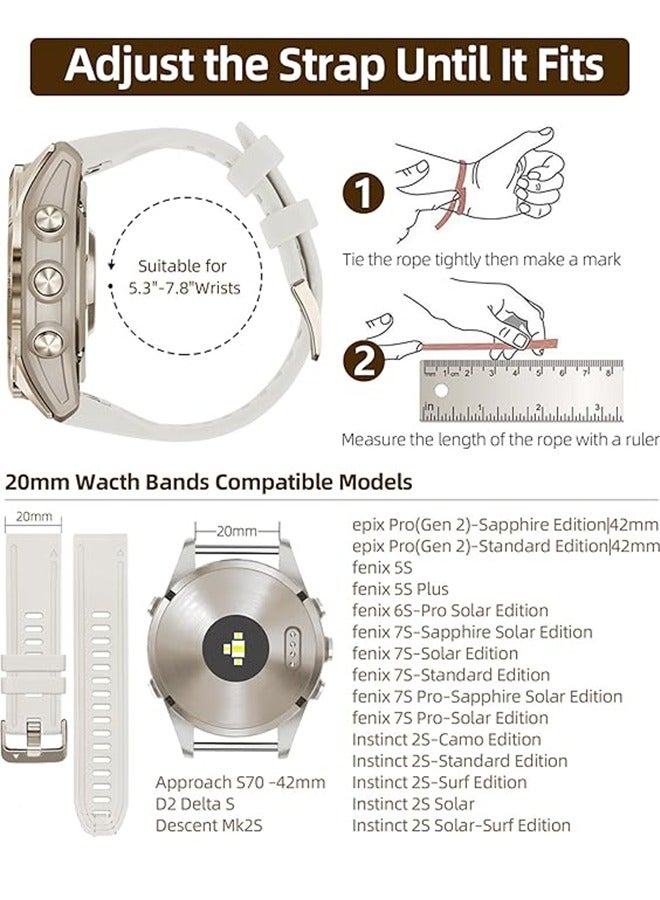 سوار ساعة سيليكون 22 مم متوافق مع Garmin Fenix ​​7 | Fenix ​​6 | Fenix ​​5 | 6 Pro | 5 Plus | Approach S60 | Forerunner 945 Smartwatch Strap، حزام ساعة 22 مم (وردي) - Image 2