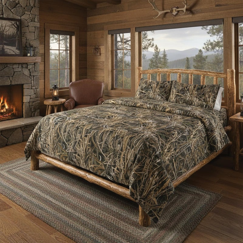 Northwest Realtree 5Piece Full Size Bed in a Bag Set 1 Comforter 1 Fitted Sheet 1 Flat Sheet 2 Pillowcases All Seasons Bedding MAX7 Camo - Image 2