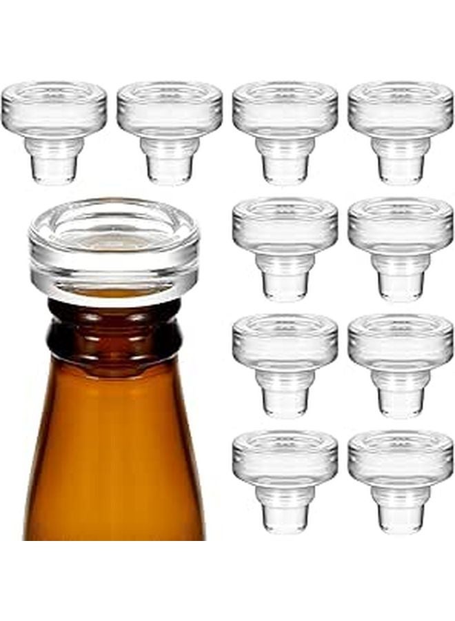 10pcs T Shaped Glass Wine Bottle Stoppers Synthetic Seal Plugs Set For Home Bar - Image 1