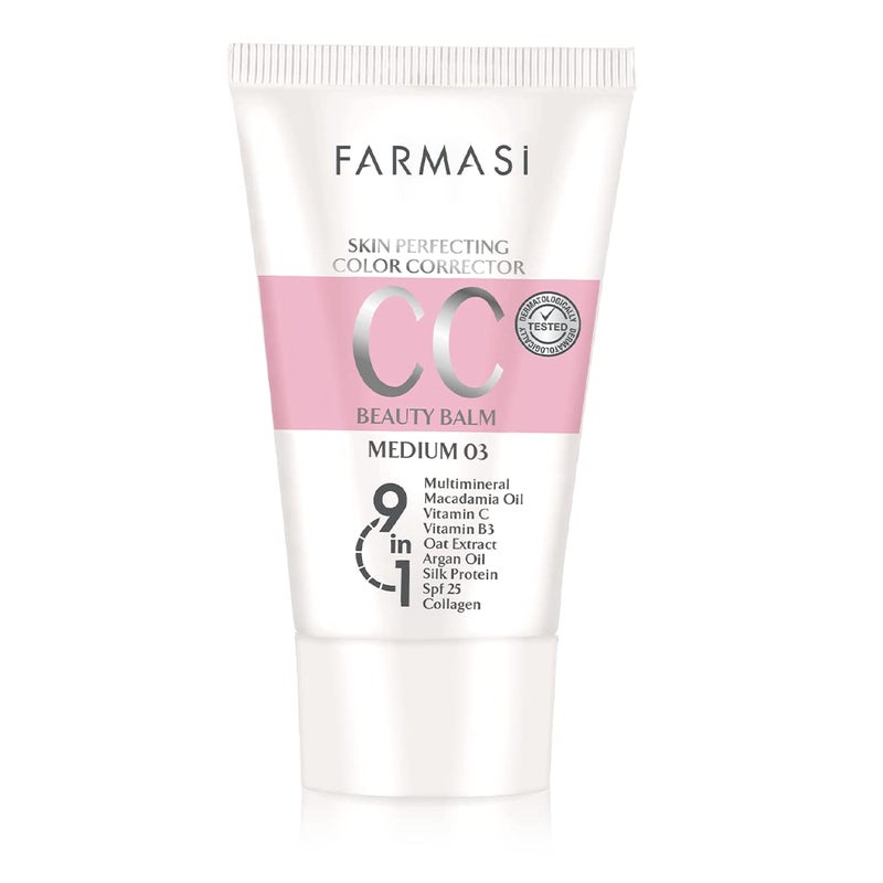 FARMASi CC Color Control Cream, Natural and Flawless Finish, Enriched Formula with Multimineral & Spf 25+, All-Day Hold, All Skin Types, 1.7 fl. oz, Medium - Image 5