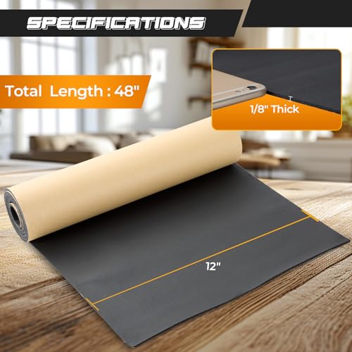 NATGAI Sponge Neoprene with Adhesive Foam Rubber Sheet 1/8” Thick X 12” Wide X 48” Long, Cut to Multiple Dimensions and Lengths - DIY, Gaskets, Cosplay, Costume, Crafts - Image 2