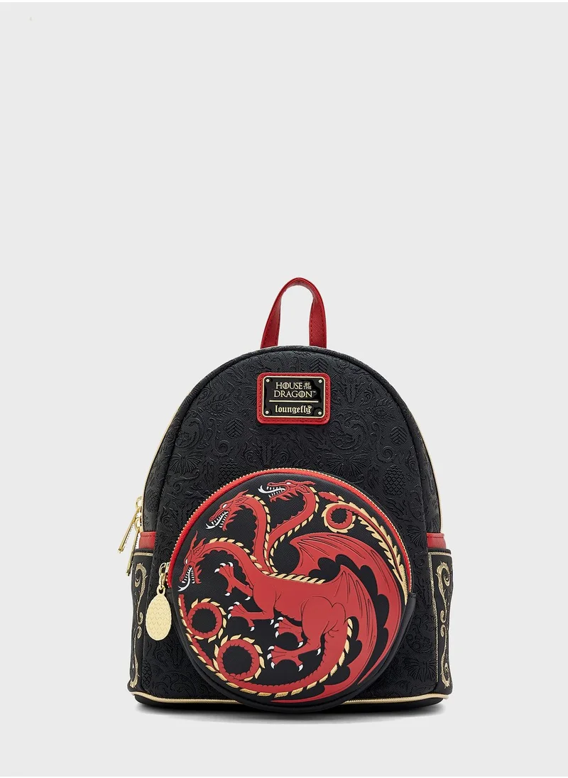 Loungefly Kids Hbo House Of The Dragon Targar Zip Over Backpack