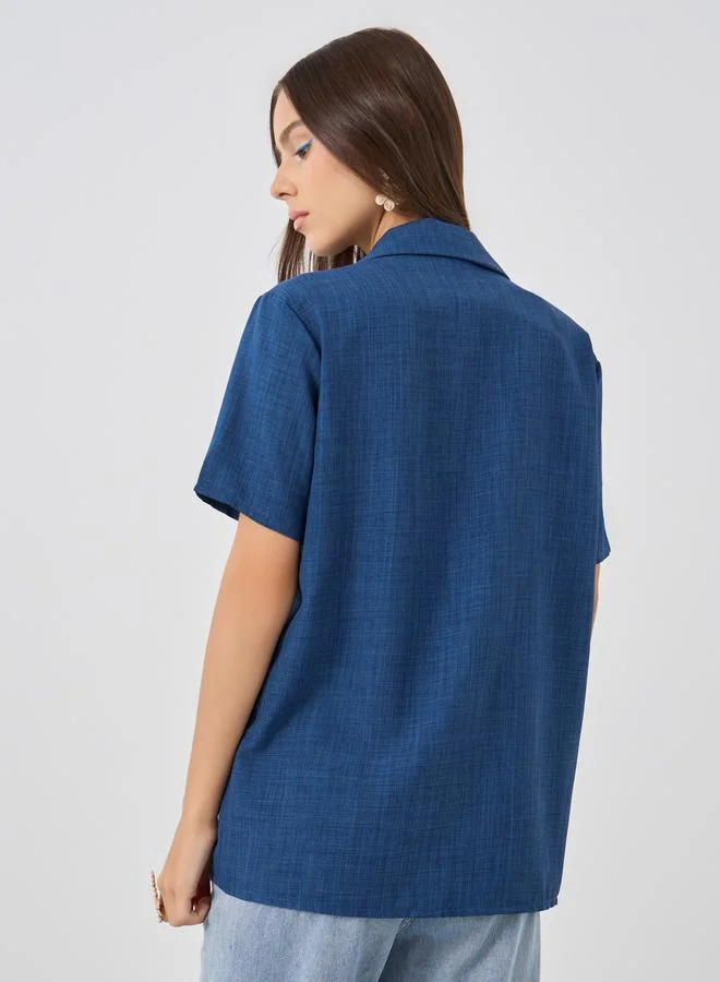 Take Two Take Two Solid Short Sleeve Regular Fit Shirt