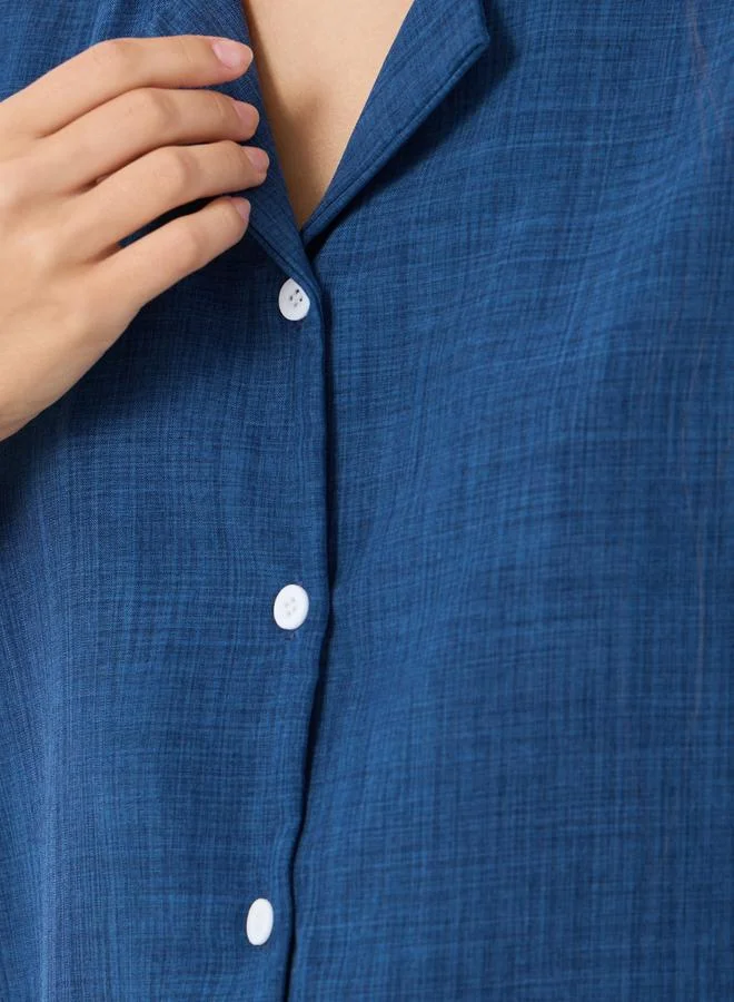 Take Two Take Two Solid Short Sleeve Regular Fit Shirt