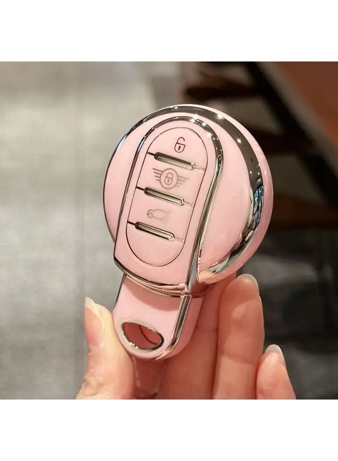 Pink Car Key Case Cover Remote Fob Holder Shell For Mini Cooper Clubman Countryman - Image 2