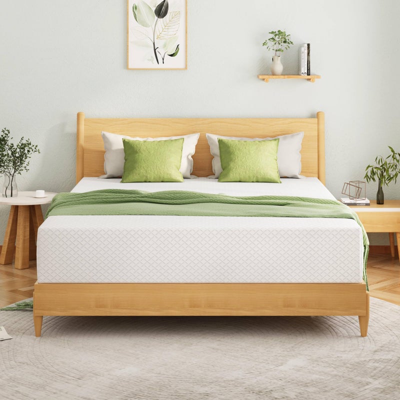 EGOHOME Twin XL Memory Foam Mattress, 6 Inch Bed Mattress in a Box with Cooling Green Tea Gel, Relieve Pressure with Medium Support, CertiPUR-US Certified, 80''L x 38''W, White - Image 1