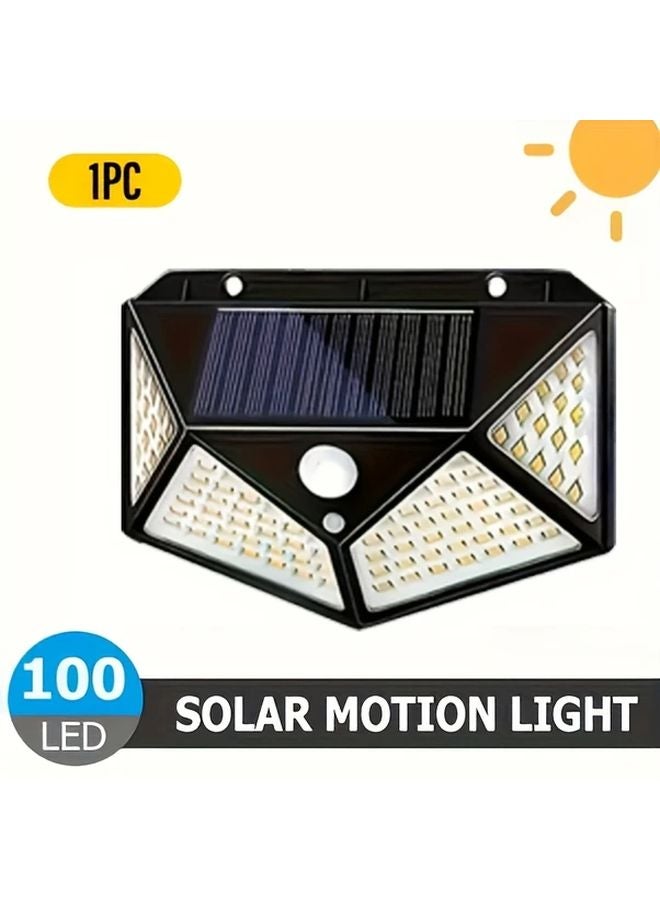 1 قطعة أضواء شمسية خارجية 100 LED 3 أوضاع استشعار حركة لاسلكي لحديقة السياج - Image 1