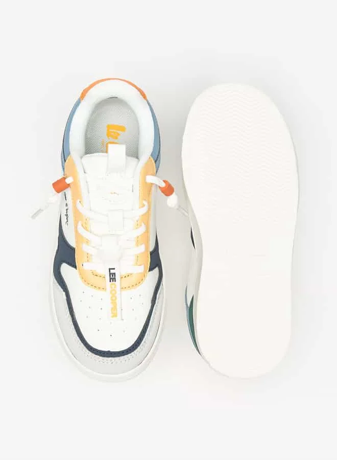 Lee Cooper Boys' Panelled Slip-On Sneakers with Pull Tabs