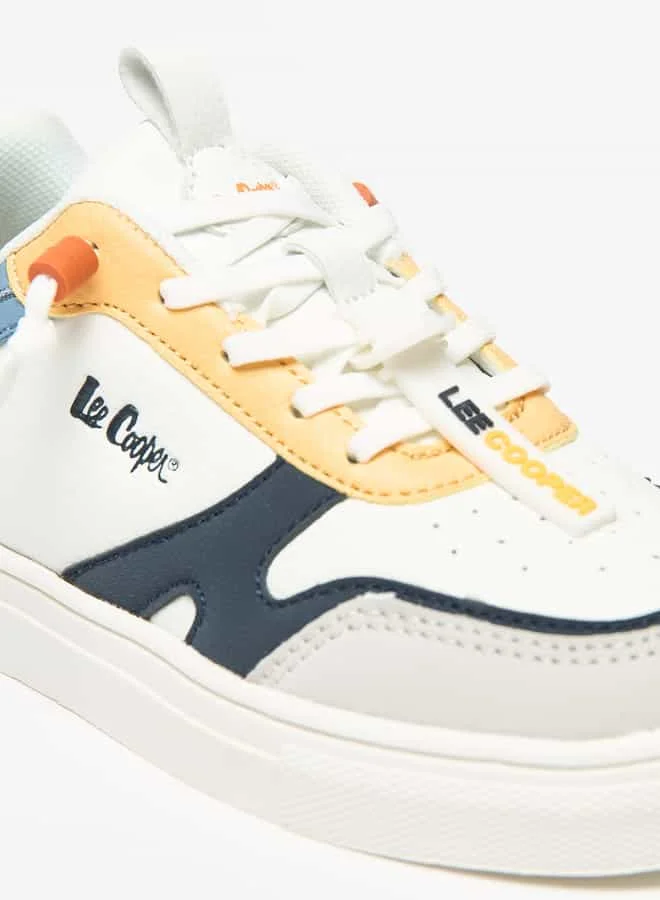 Lee Cooper Boys' Panelled Slip-On Sneakers with Pull Tabs