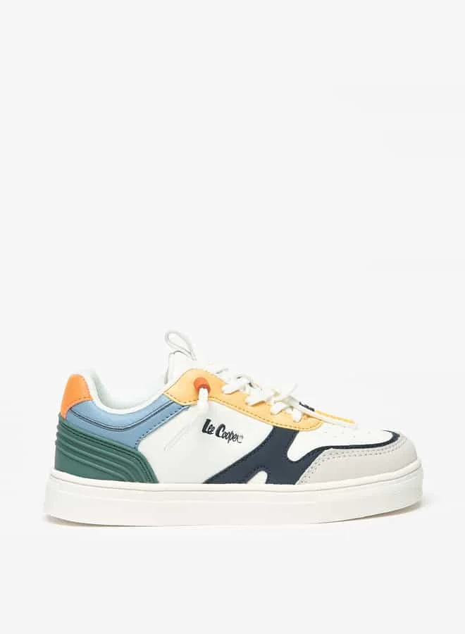 Lee Cooper Boys' Panelled Slip-On Sneakers with Pull Tabs