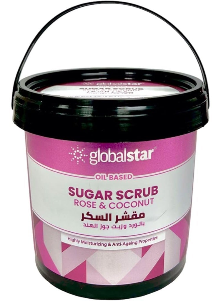 globalstar Oil Sugar Scrub Rose & Coconut 600ml - Image 1