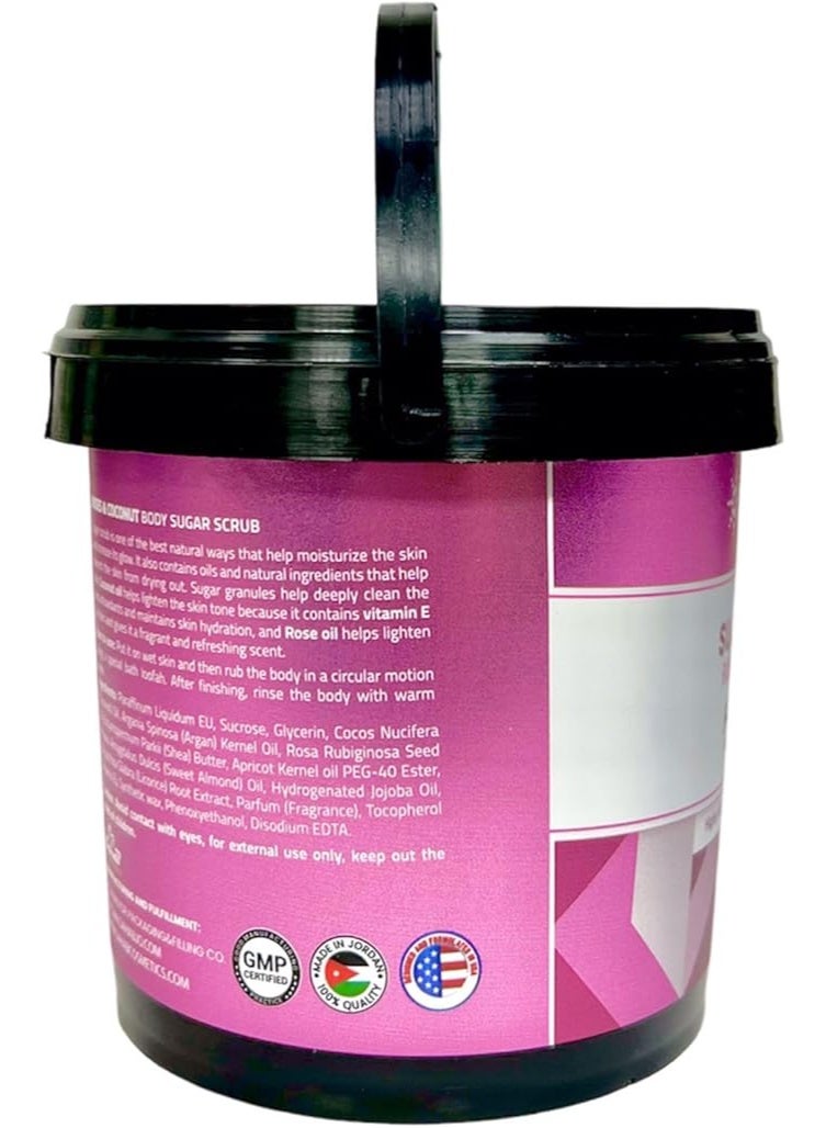 globalstar Oil Sugar Scrub Rose & Coconut 600ml - Image 2