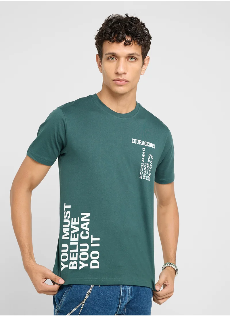 Seventy Five Basics Printed T-Shirt