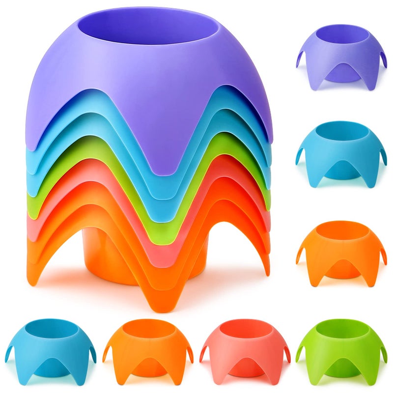 Uarzt Beach Vacation Essentials Accessories - Beach Drink Cup Holder Sand Coasters, Trip Must Haves Sand Cup Holders for Women Adults Family Friends(Multicolor, 7 Pack) - Image 1