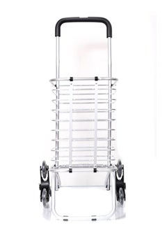 Generic Murano foldable shopping cart, 6 wheels, silver  - Image 2