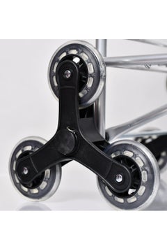 Generic Murano foldable shopping cart, 6 wheels, silver  - Image 4