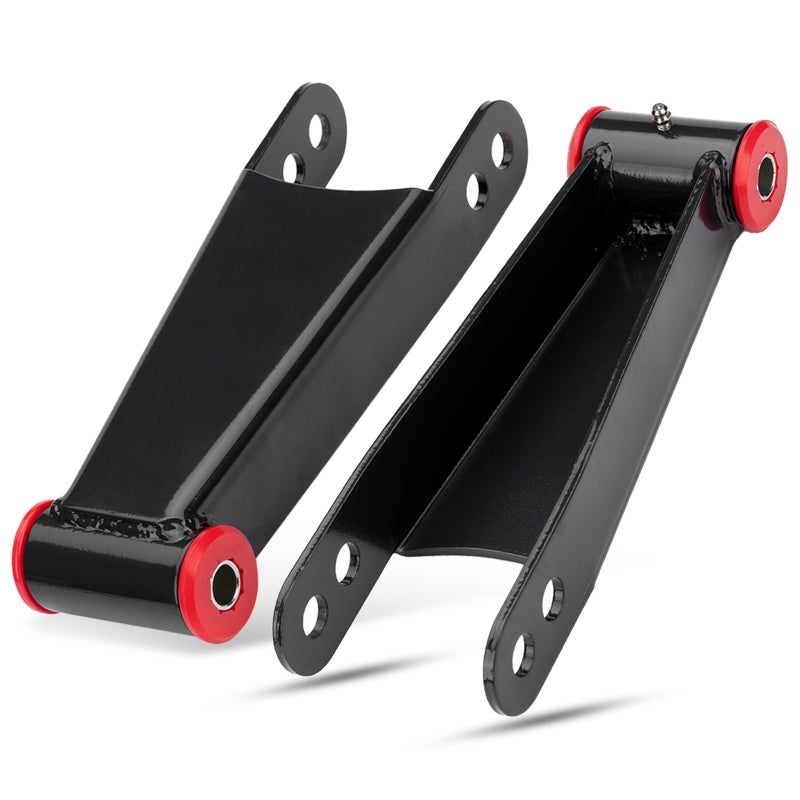 WEILEITE 3 Inch Suspension Rear Drop Lowering Shackles Kit Compatible With Chevy Silverado GMC Sierra 1500 2500 2500 3500 HD 1500HD 2500HD 3500HD 20012010 2WD 4WD Replace 410730