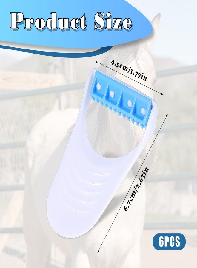 YQQYG 6 PCS Horse Shedding Blade, Disposable Shedding Blade for Horses, Stainless Steel Horse Grooming Kit Clippers Supplies for Horses and Pet - Image 2