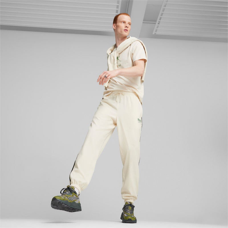 PUMA TEAM Mens White Track Pants - Image 2