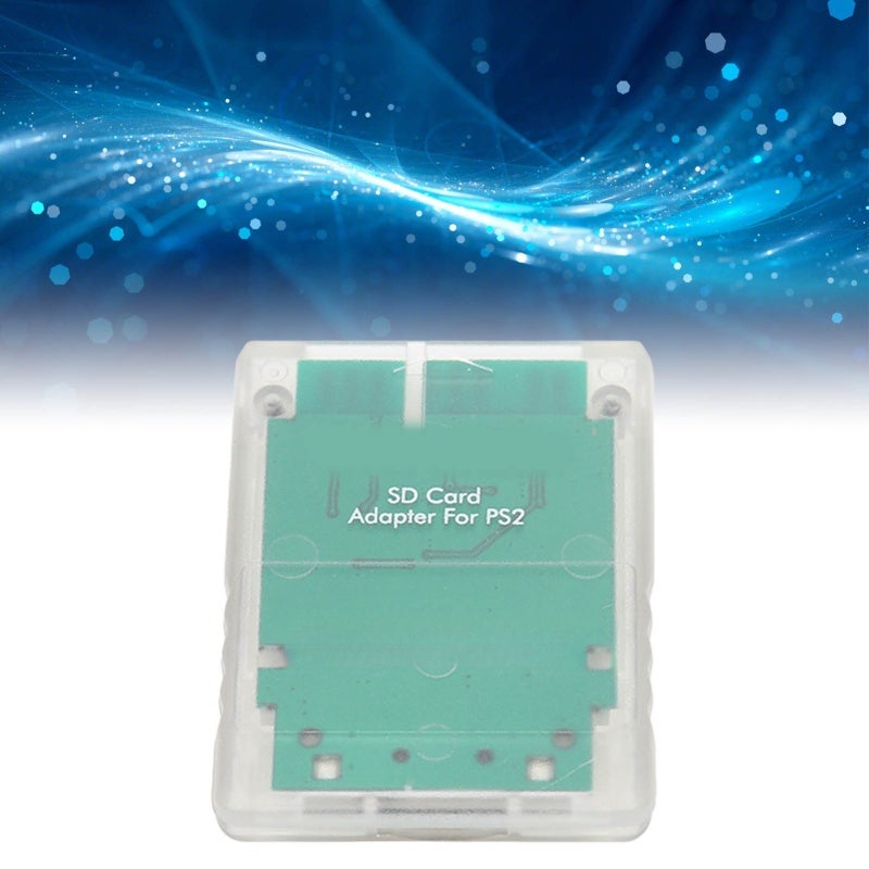 MX4SIO PS2 Adapter Transparent Blue High-Quality ABS Hand-Made Stable Replacement - OPL Compatible Micro Storage Card Adapter for PlayStation2 Homebrew Use - Image 1
