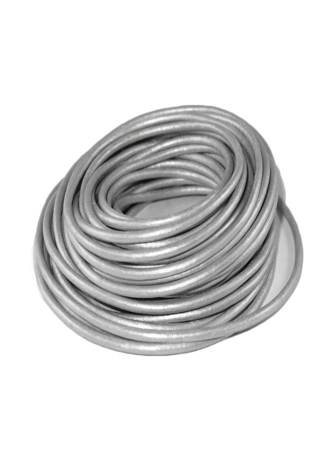 Cords Craft Round Leather Cord 1mm Metallic for Necklace, Making Jewelry, Bracelet, DIY Project, Beading and Bradiing Work, (Metallic Grey) Coil of 10 Meters - Image 5