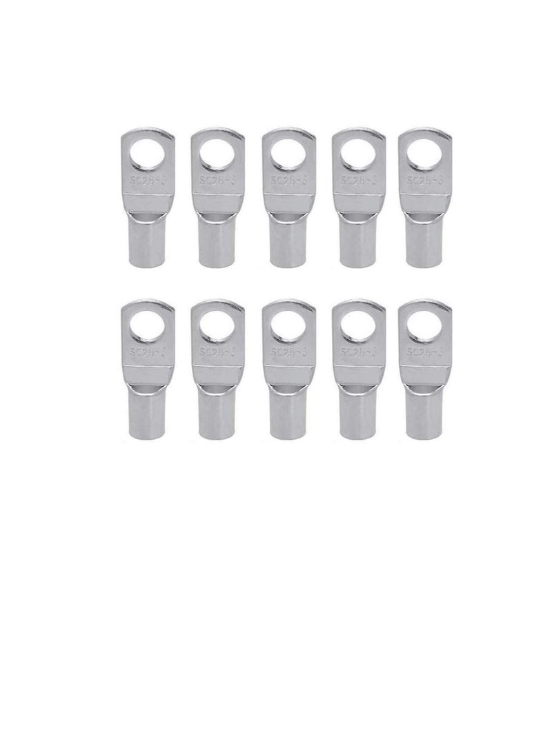 Copper Cable Lugs 10Pcs Set-Wire Terminals, Connector Cable lugs Ring Battery SC Terminals, for Marine, Solar, Automotive, Electric, Home Applications etc (Hole Size 12mm, Cable Size 16mm)  - Image 1