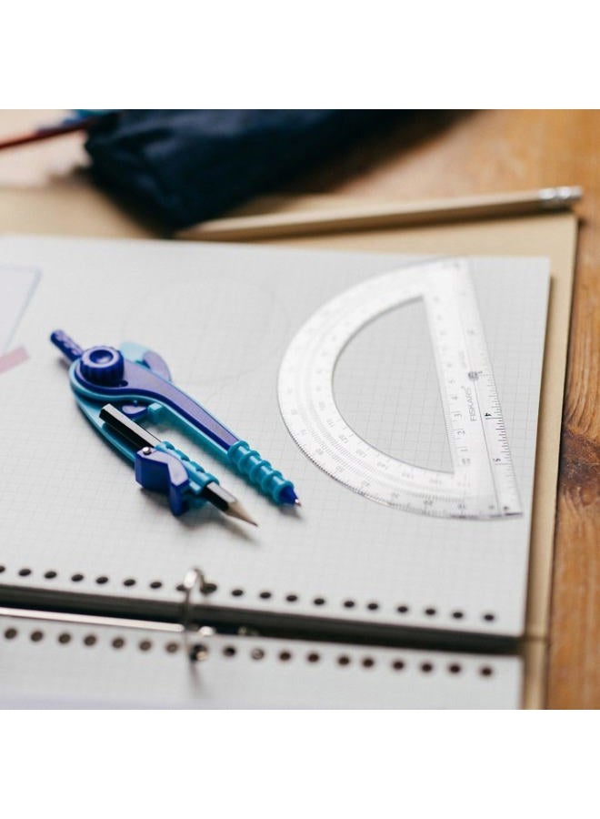 Fiskars Plastic Compass and Protractor Set - Math Geometry Set for Kids 8+ - Back to School Supplies - Includes Pencil - Color May Vary - Image 5