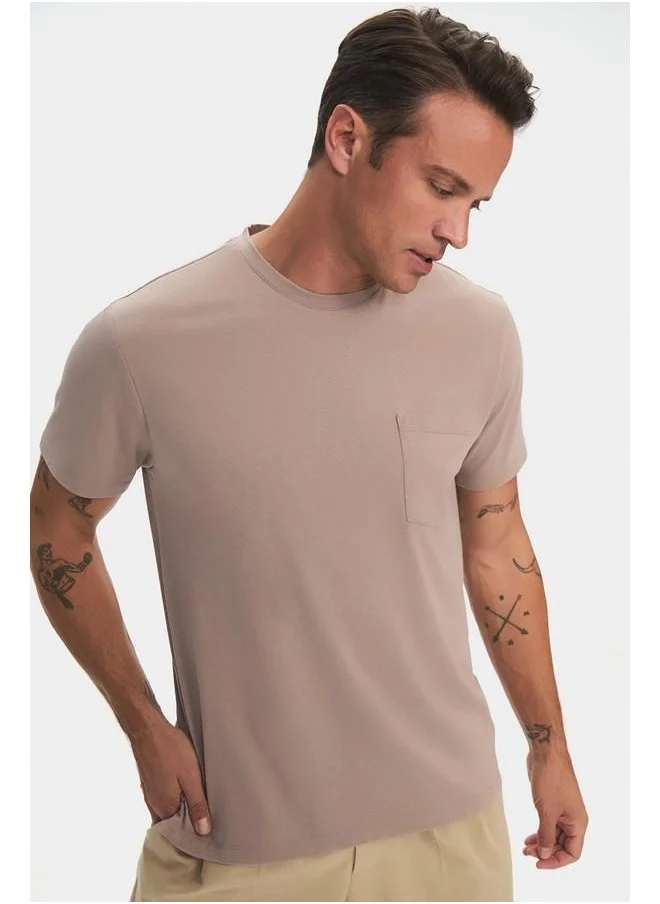 جون June Men Pocket Detailed Tshirt Mink