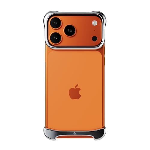 Arc Pulse Compatible with iPhone 17 Pro Max Phone Case 2025 Minimalist Protective Shock Absorption Aerospace Grade Aluminum Shells Elastomer Inlays Easy Fit 69 inch Aluminum Silver - Image 1