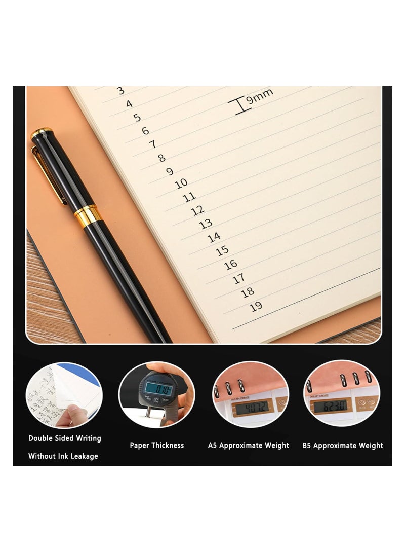 SOLARAE 6-Ring PU Leather Notebook Binder, Classic Hardbound with Metal Buckle, 100 Sheets (200 Pages) of 100 GSM Lined Paper, Stylish Design, Perfect for Gifts, Office, and School Supplies. - Image 5