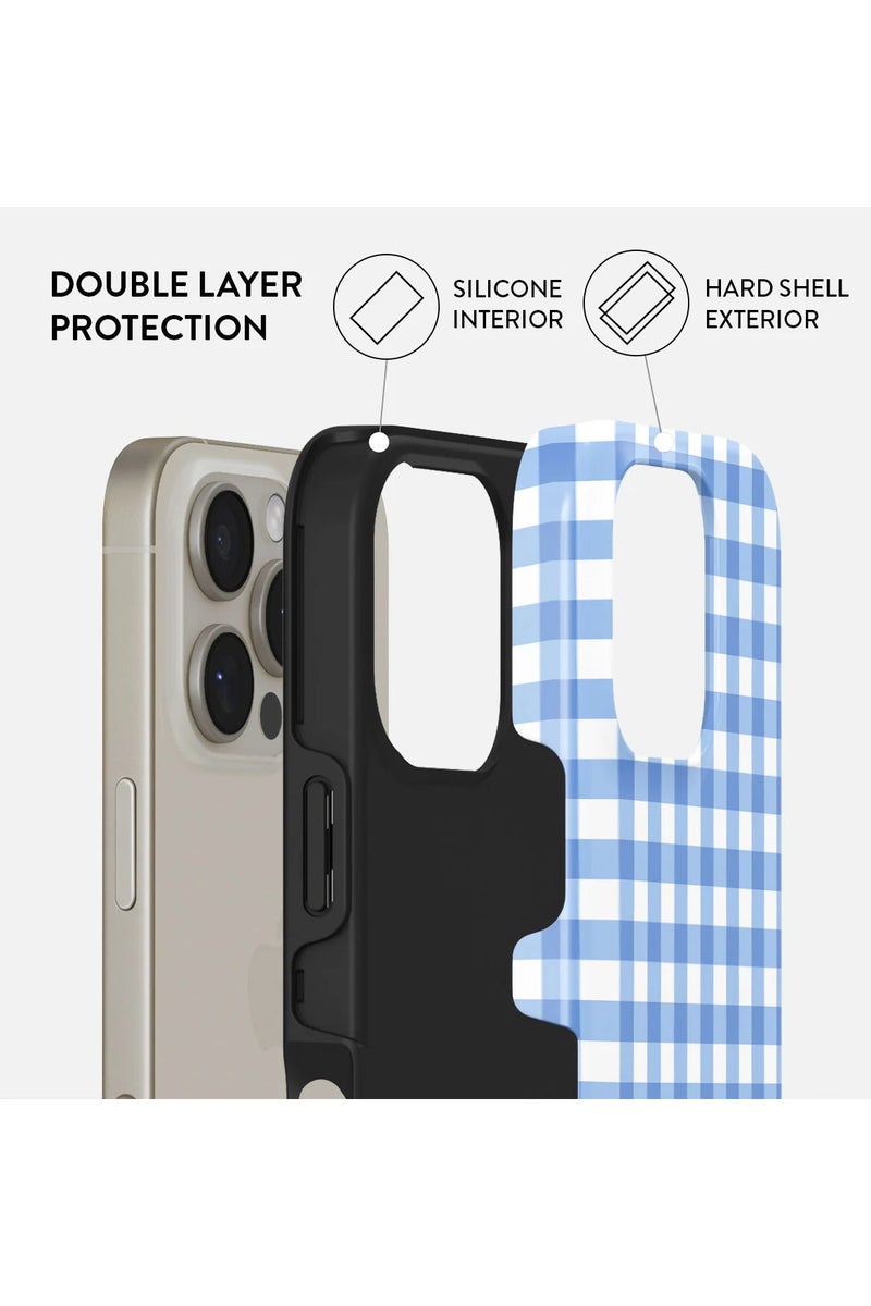 بورجا جراب آيفون  برو ماكس، طبقتان حماية، امتصاص صدمات، وصول كامل للمنافذ، حماية الشاشة والكاميرا، طباعة عالية الجودة لا تتلاشى، يوم جميل - Image 2