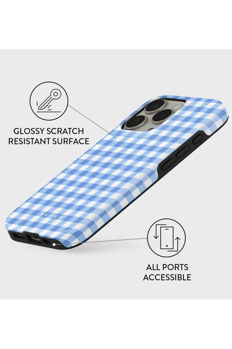 BURGA iPhone 16 Pro Max Case, 2 Piece Hard Shell + TPU Silicone Interior, Shock Absorption, All Port Accessible, Raised Bezel For Screen &amp; Camera Protection, Never Fading HQ Print,Lovely Day