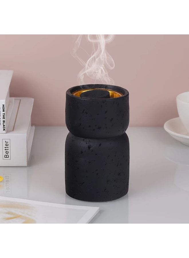 Modern Cylindrical Resin Incense Burner White Combo Base - Image 2
