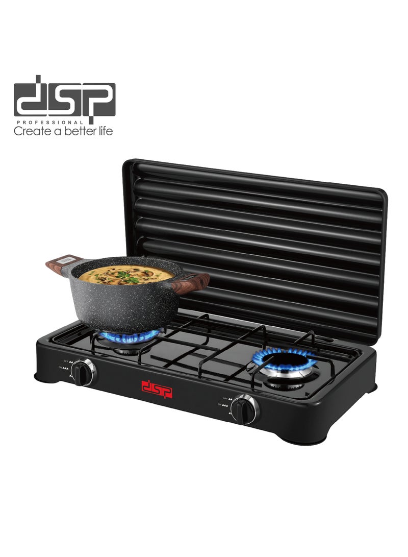 DSP Brand Modern Gas Cooktop Electric Powered Enamel Fire Cover Cast Iron and Ceramic Surface for Kitchen Use or Household - Image 1