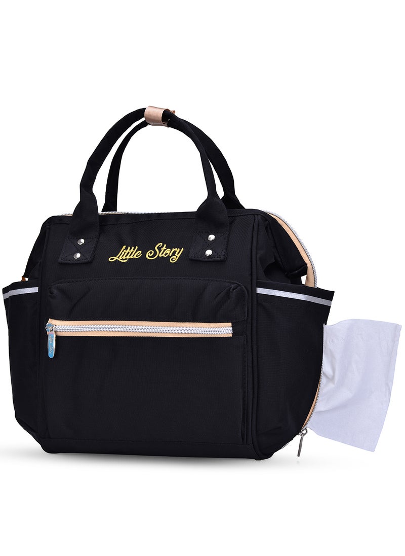Little Story Ace Diaper Bag - Black  - Image 3