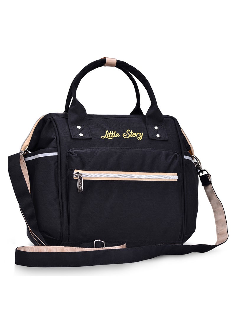 Little Story Ace Diaper Bag - Black  - Image 2