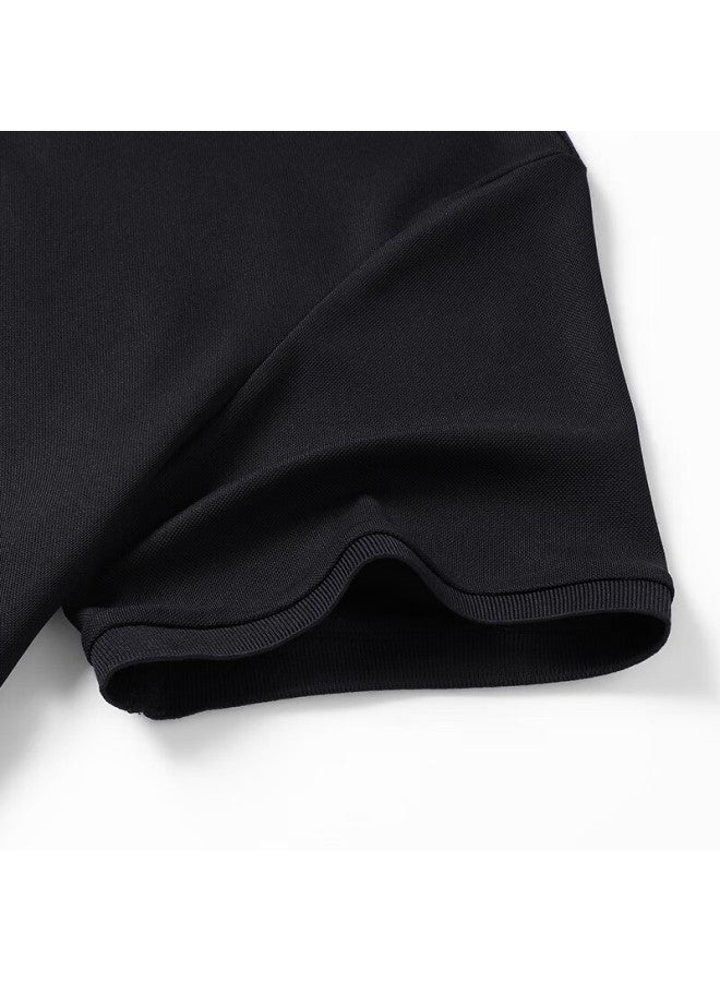Tucano Men's Short Sleeve Business Casual Embroidered Polo Shirt Breathable Top Men's Clothing Black XL - Image 4