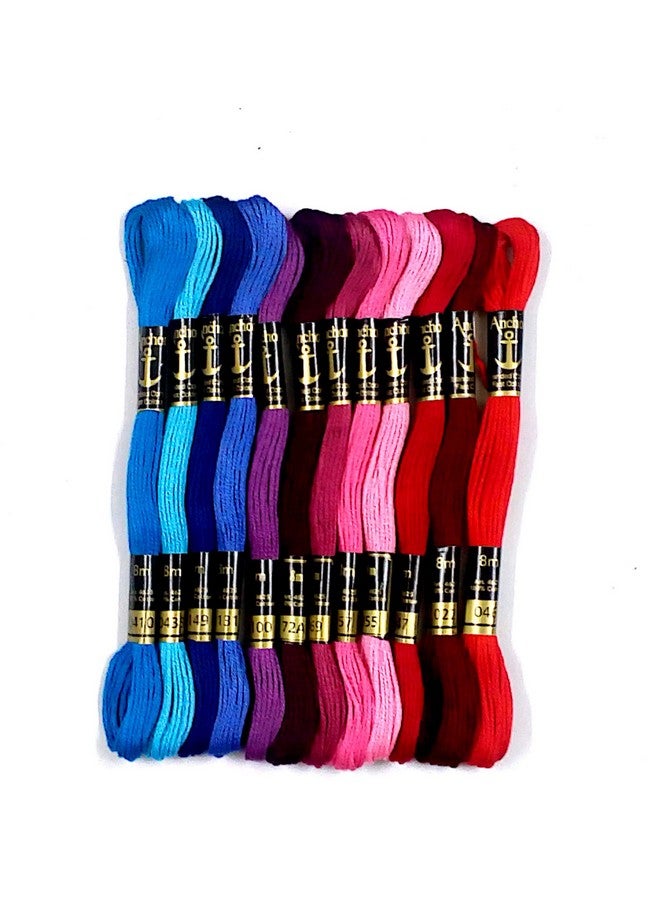 Anchor Stranded Cotton Assorted Skeins Stitch Kit, 8M (Fast Colour-4624-02222, 50 Skiens, 2 Of Each 25 Shades), 200 Gram, Multicolour - Image 2