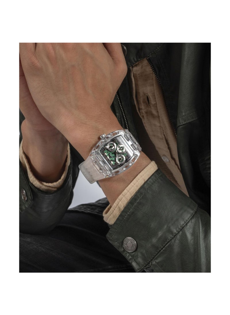 Men's Clear Green Dial Multi-function Watch - GW0499G8