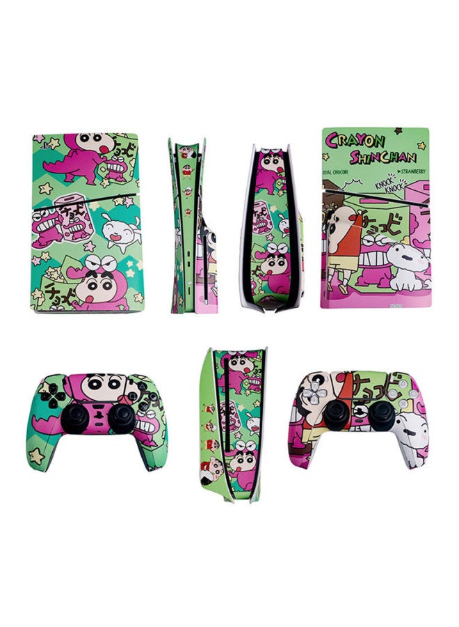 Suitable For Sony PS5 Game Console Sticker Optical Drive Version Protective Film Fashion Cartoon Game Full Set Of Sticker Film-Color:PS5SlimDiscQT-13146 - Image 3