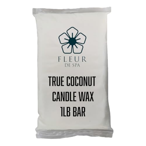 fleur de spa Coconut Candle Wax 1lb by FLEUR DE SPA – Premium All-Natural Coconut Wax Blend – Made in USA – Clean Burn, Great Scent Throw – for DIY Candle Making (1 Pound bar) - Image 3