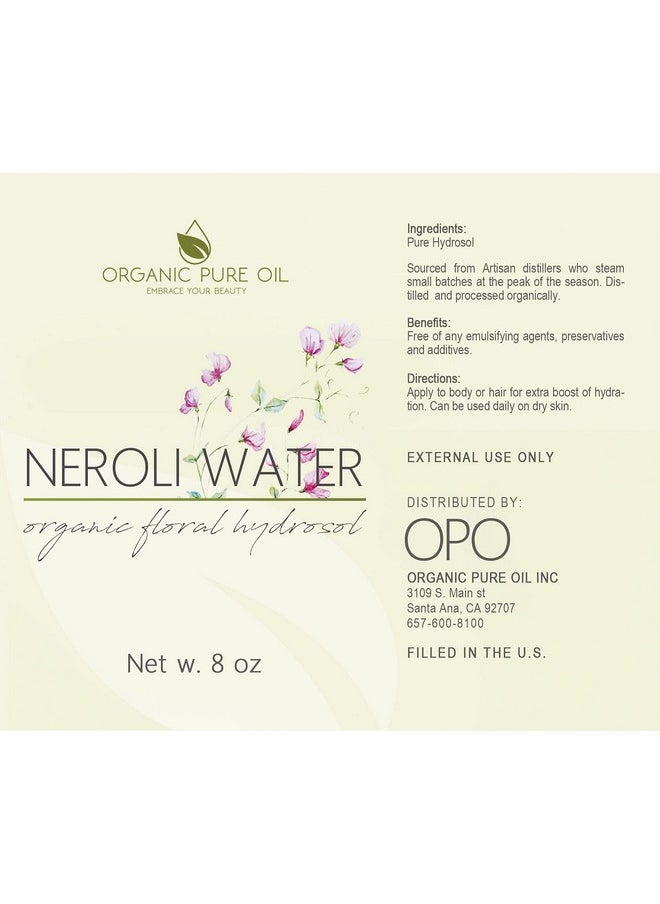 OPO - Neroli Water Hydrosol Face Mist Calming 8 Oz Spray Toner Aromatherapy Facial Spritz Sprayer Linen Sheets Body Mist Pure Hydrosol Water Hydrating Cleansing Toning Orange Blossom Opo Packaging May Vary - Image 1