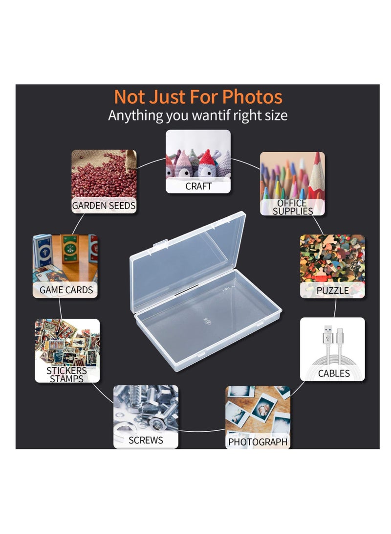 SYOSI Photo Storage Box 4x6, Inner Extra Large Case Organizer Acid-Free Keeper Plastic Craft for Stickers Stamps Seeds (Clear, 18 Boxes) - Image 2