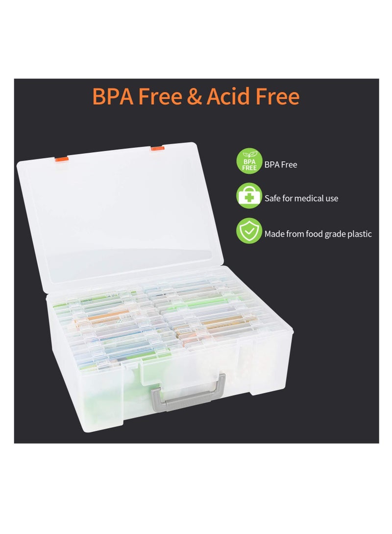 SYOSI Photo Storage Box 4x6, Inner Extra Large Case Organizer Acid-Free Keeper Plastic Craft for Stickers Stamps Seeds (Clear, 18 Boxes) - Image 3