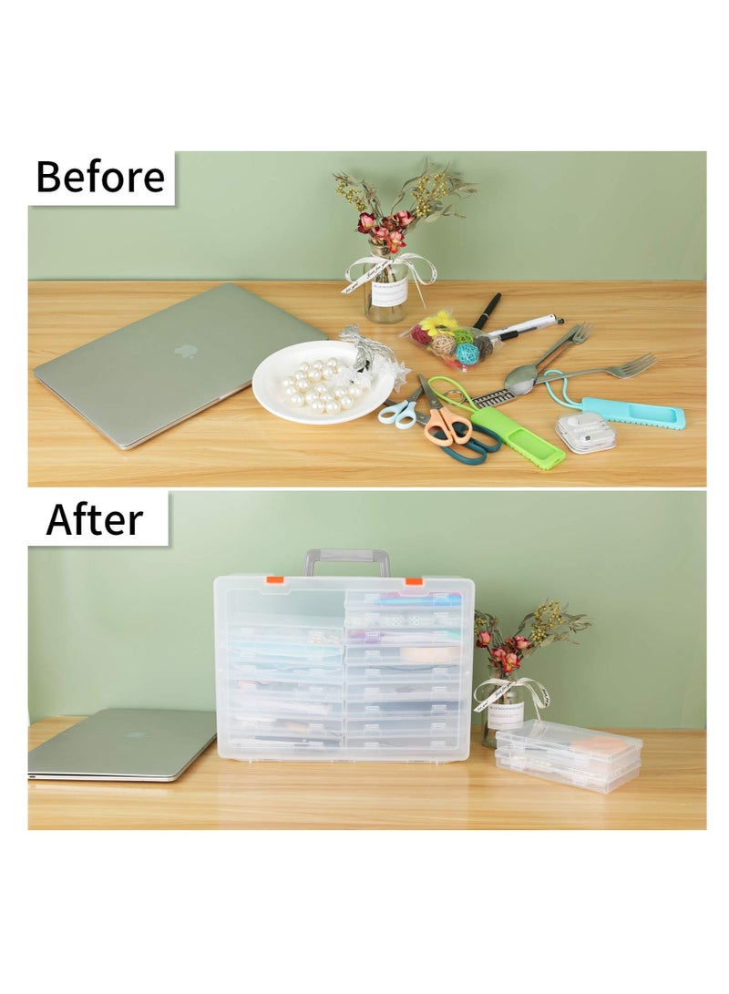 SYOSI Photo Storage Box 4x6, Inner Extra Large Case Organizer Acid-Free Keeper Plastic Craft for Stickers Stamps Seeds (Clear, 18 Boxes) - Image 5