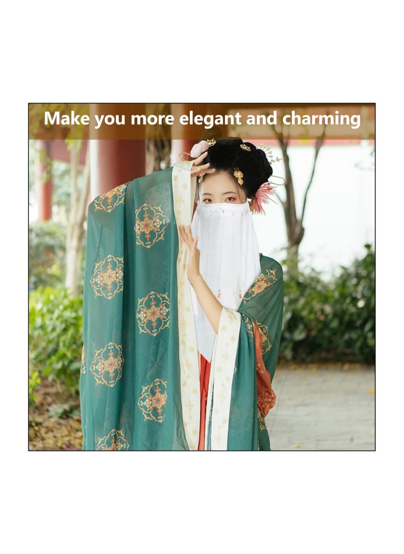 Excefore Radiant Bridal Veil, Elegant Tassel Design for Weddings, Cosplay, and More, Perfect Gift for Brides-to-Be (White)  - Image 4