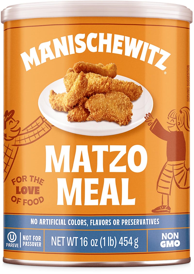 Manischewitz Matzo Meal Canister, 16 Ounce, Great for Breading & for Matzo Ball Mixes (Not for Passover Use) - Image 1