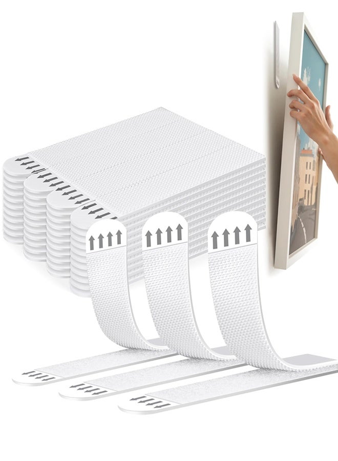 24 Pairs Heavy Duty Picture Hanging Strips for Frames and Posters, Damage-Free No Nail Picture Hangers, Easy Removal - Image 1