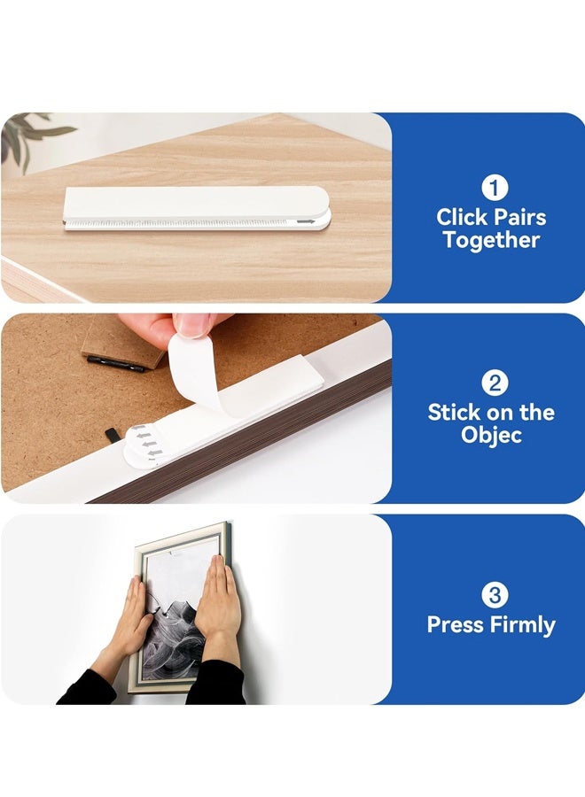 24 Pairs Heavy Duty Picture Hanging Strips for Frames and Posters, Damage-Free No Nail Picture Hangers, Easy Removal - Image 4